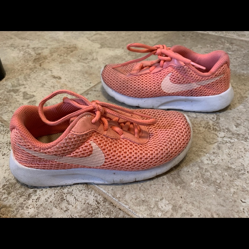 Nike girl size 12 sneakers peach